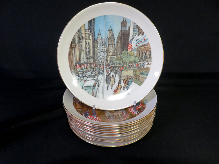 Chicago Themed Plates by Franklin McMahon