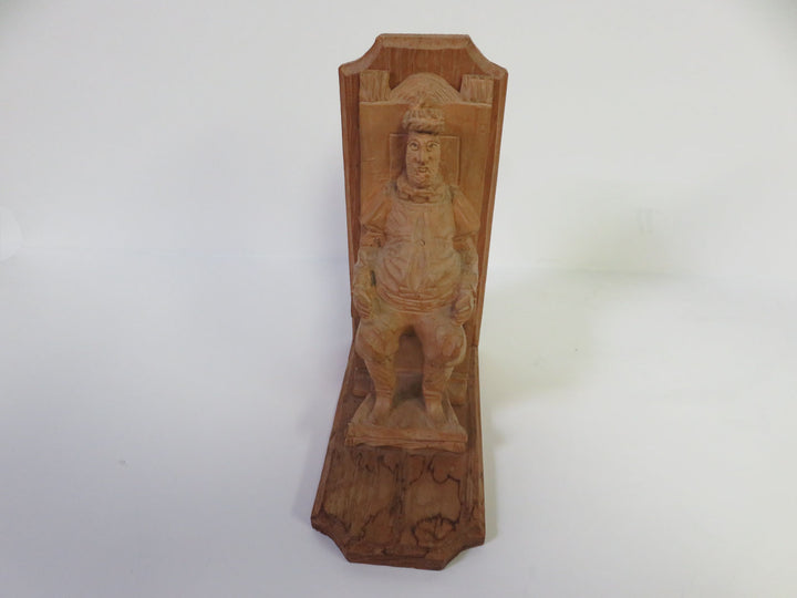 Carved Wood Bookends