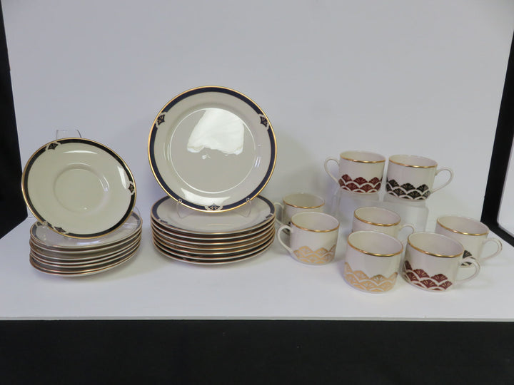 Pickard Four-Color Dessert Set