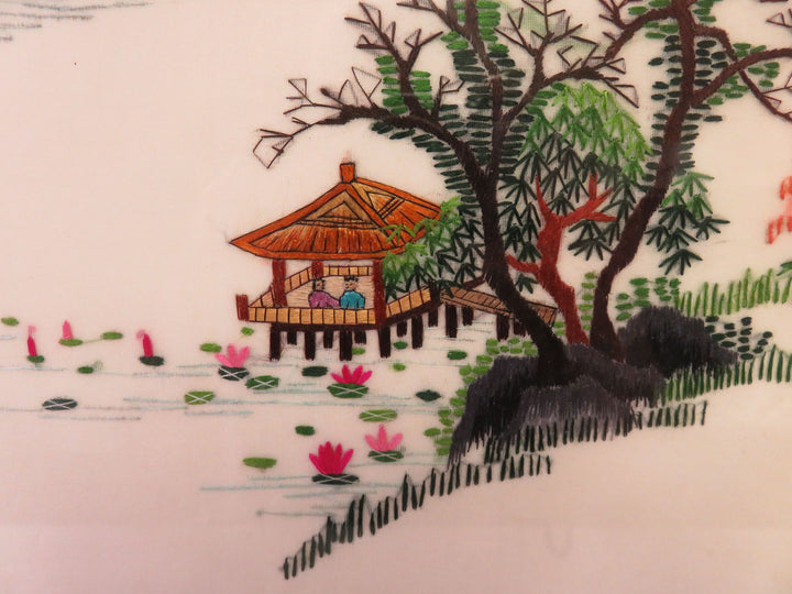 Embroidered Asian Landscape