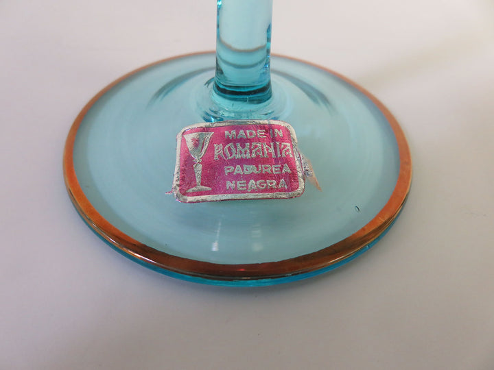 Vintage Romanian Decanter and Glasses