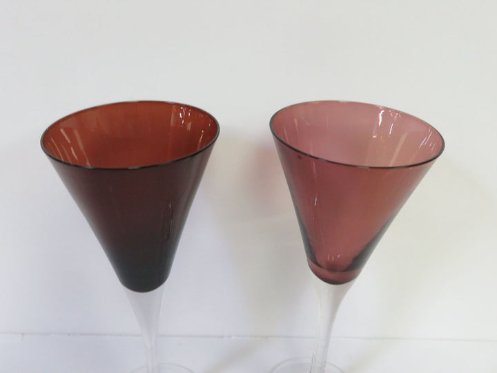 Amethyst Fluted Wine Glasses