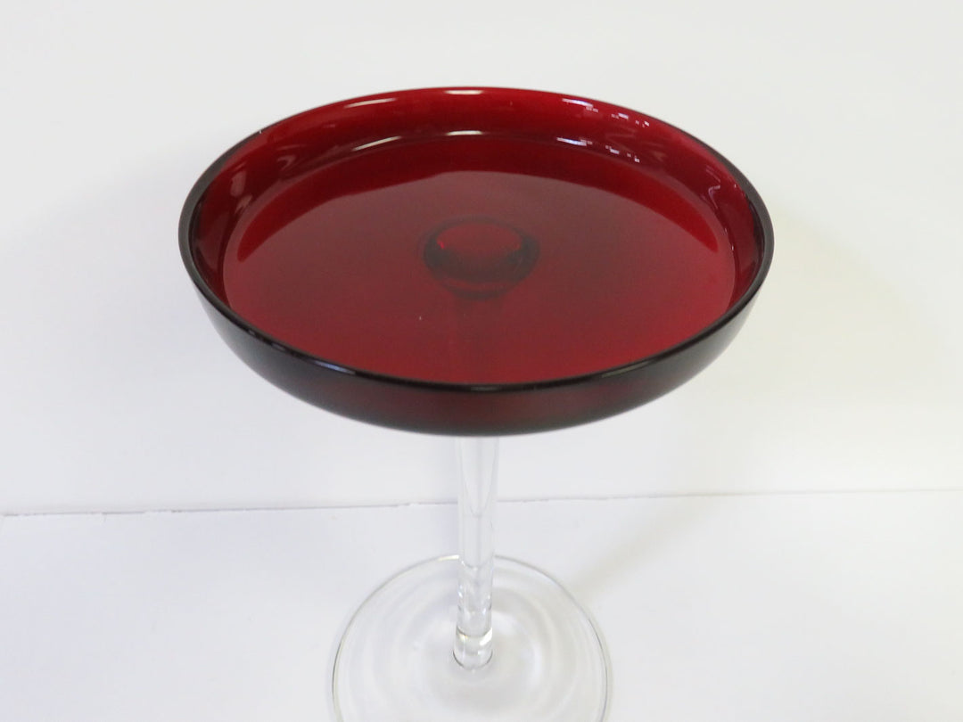 Red Pedestal Candy Dish