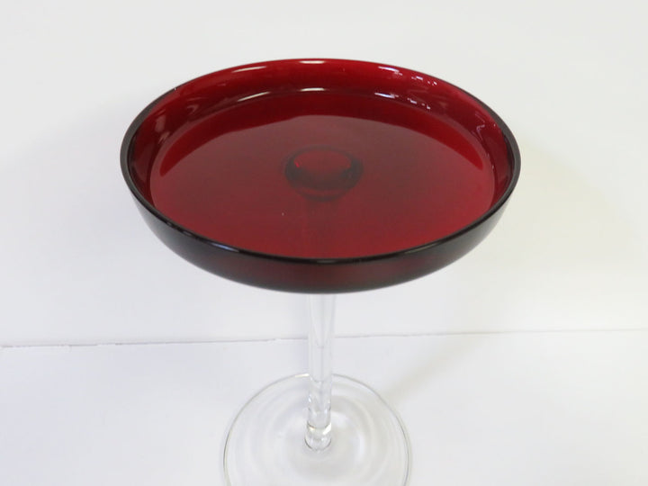 Red Pedestal Candy Dish