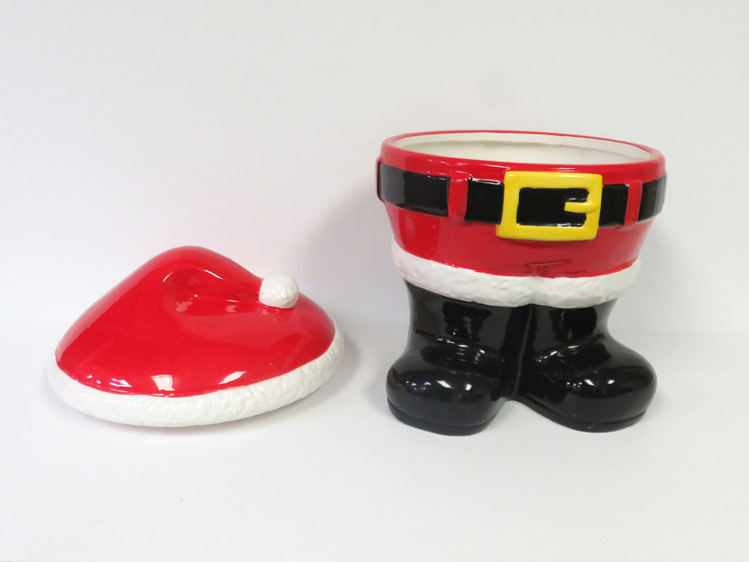 Santa Belly and Hat Cookie Jar