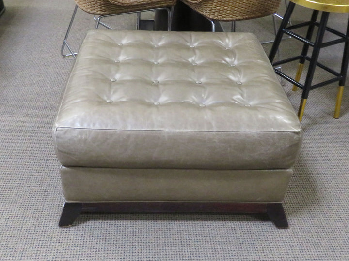 Hickory Leather Ottoman