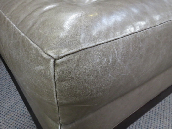 Hickory Leather Ottoman