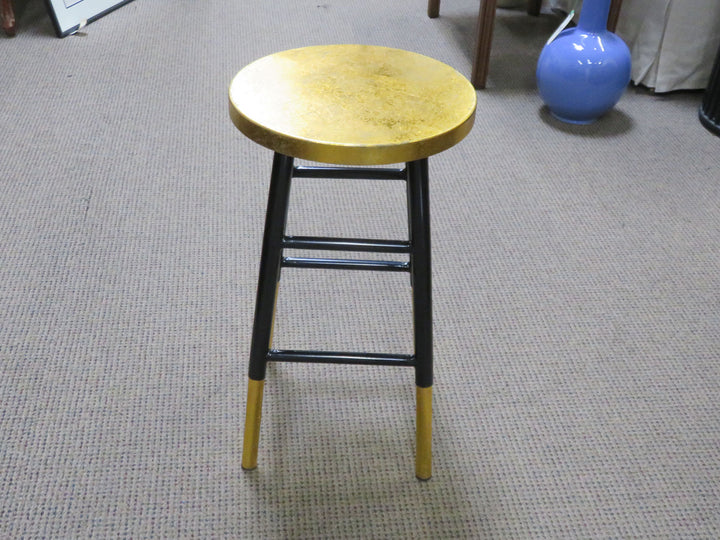 Gold Leaf Accented Stool