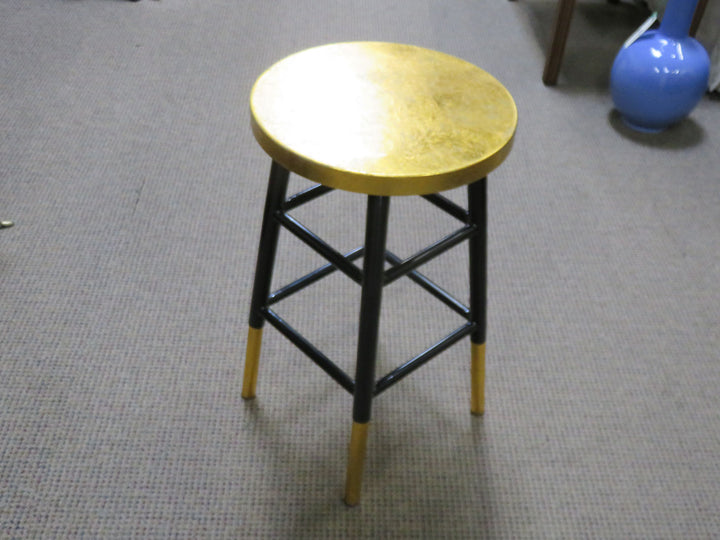 Gold Leaf Accented Stool