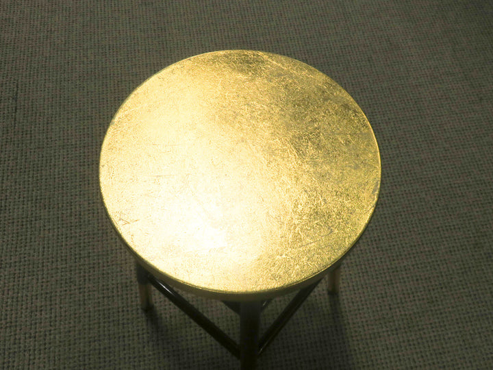 Gold Leaf Accented Stool