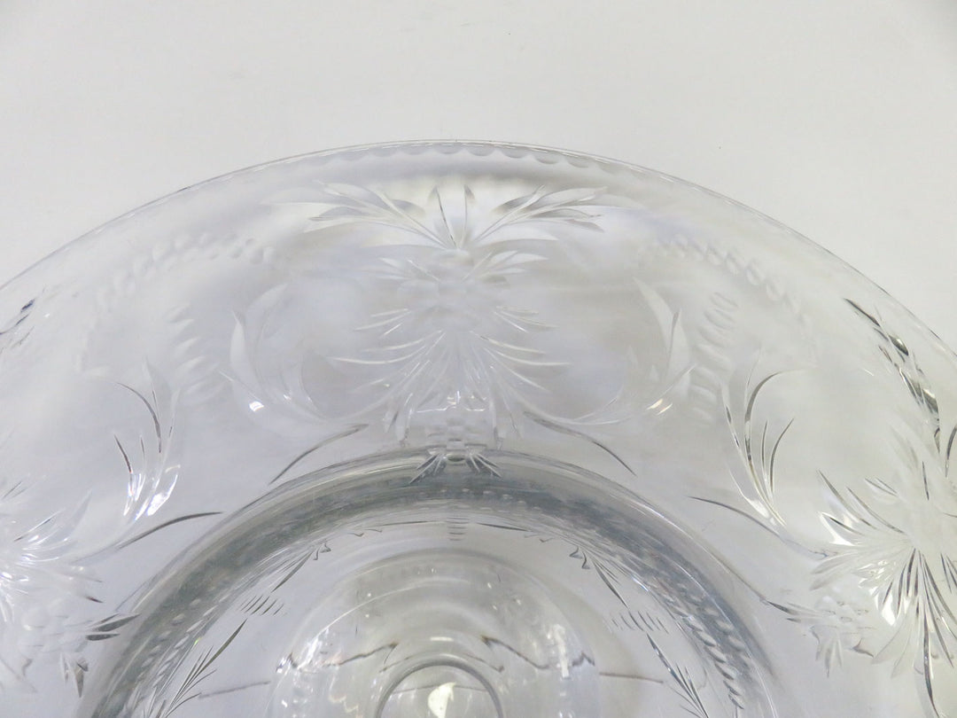 Vintage Folded Rim Crystal Bowl