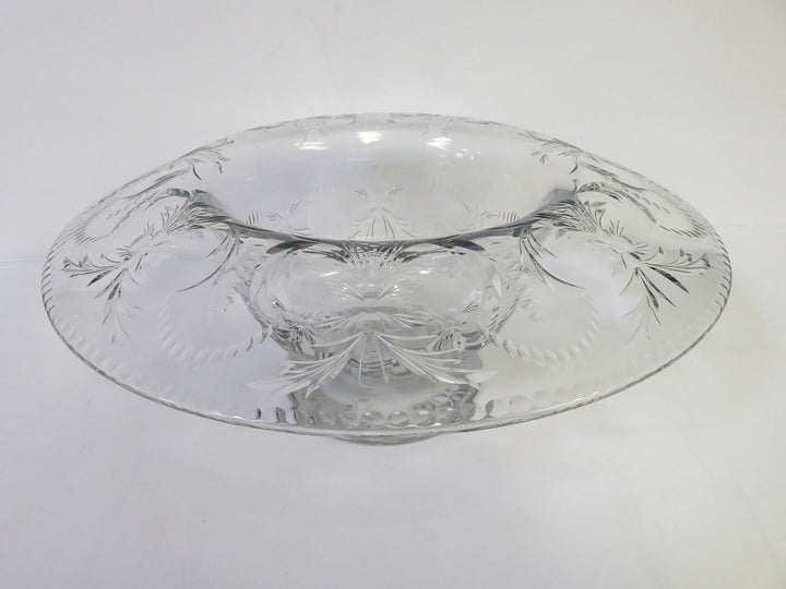 Vintage Folded Rim Crystal Bowl