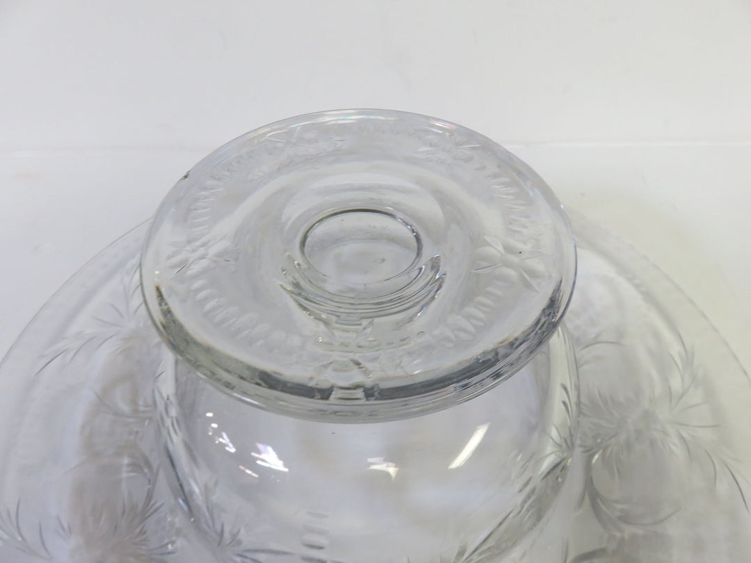 Vintage Folded Rim Crystal Bowl