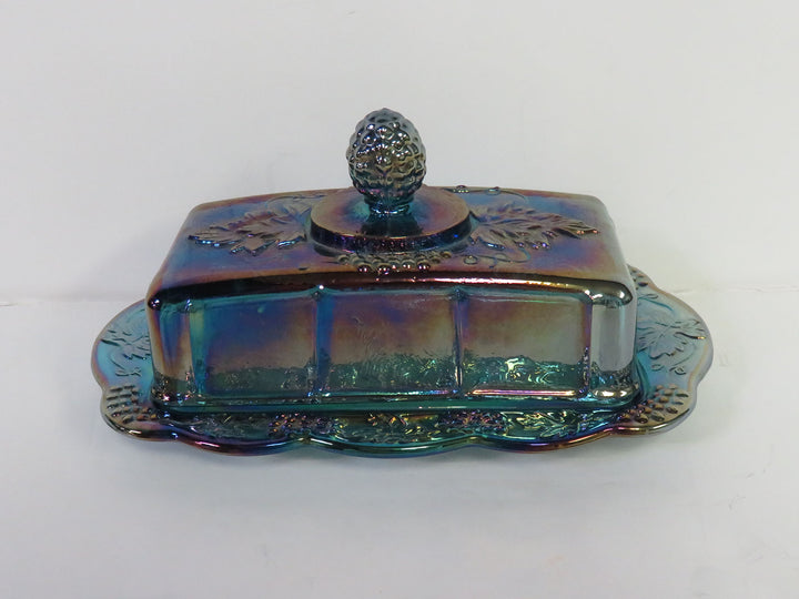 Carnival Glass Butter Dish