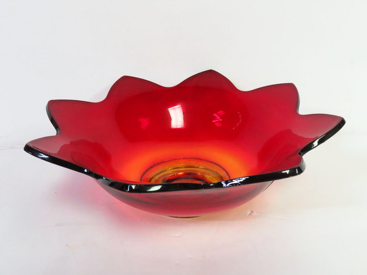 Amberina Petal Bowl