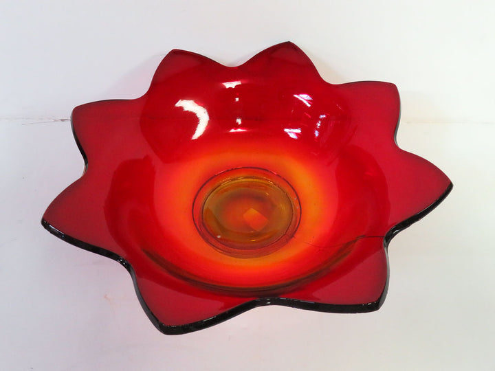 Amberina Petal Bowl