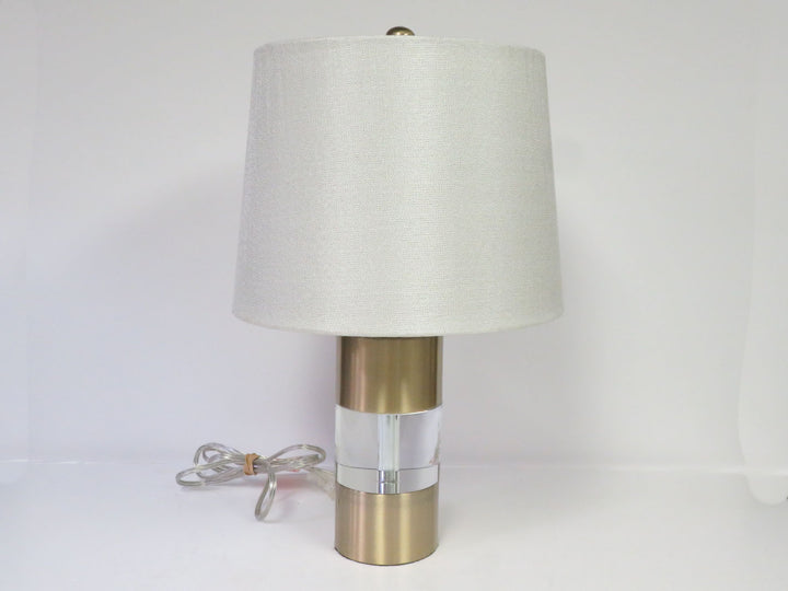 Acrylic and Brass Accent Lamp