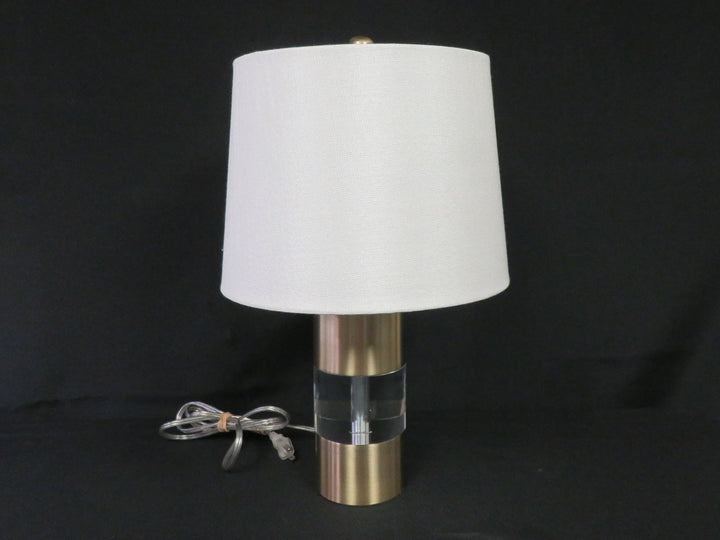 Acrylic and Brass Accent Lamp