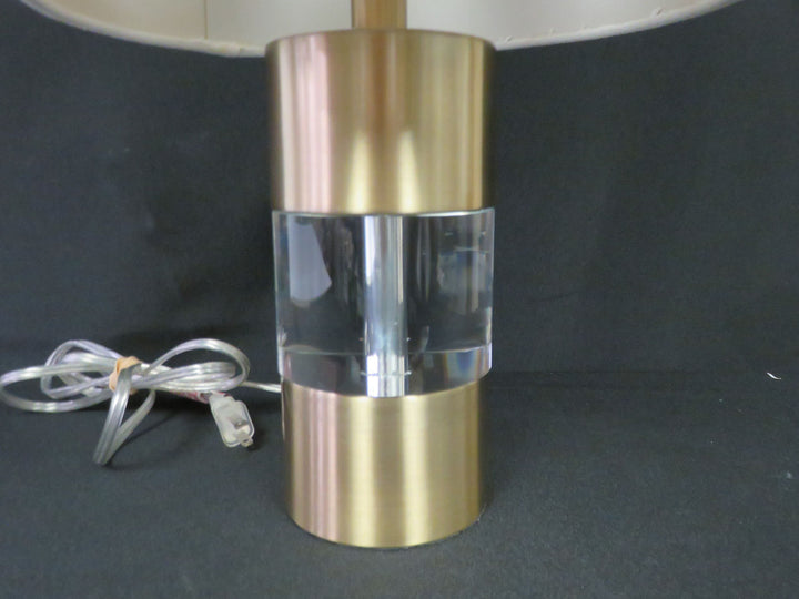 Acrylic and Brass Accent Lamp