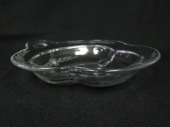 Heisey Curved and Etched Dish