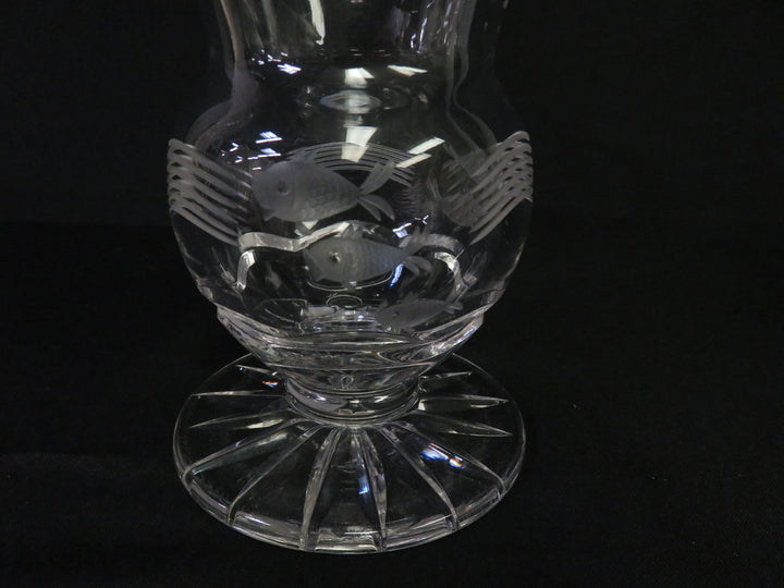 Crystal Fish Motif Vase