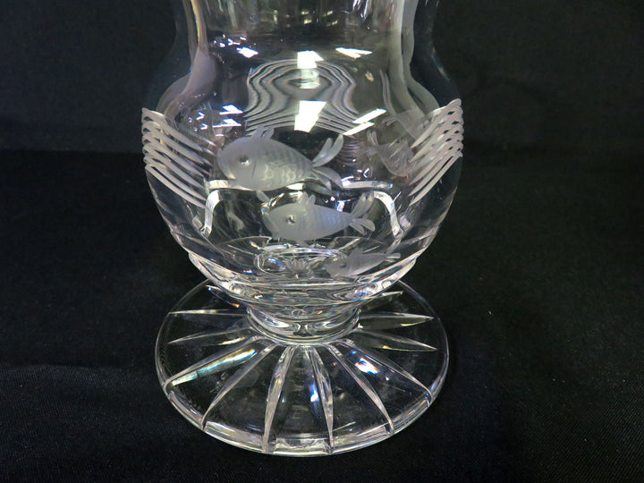 Crystal Fish Motif Vase