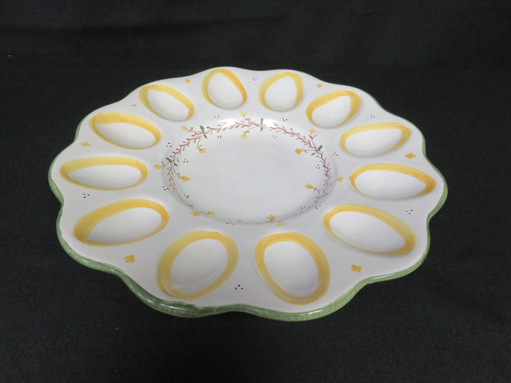 Pottery Egg Plate