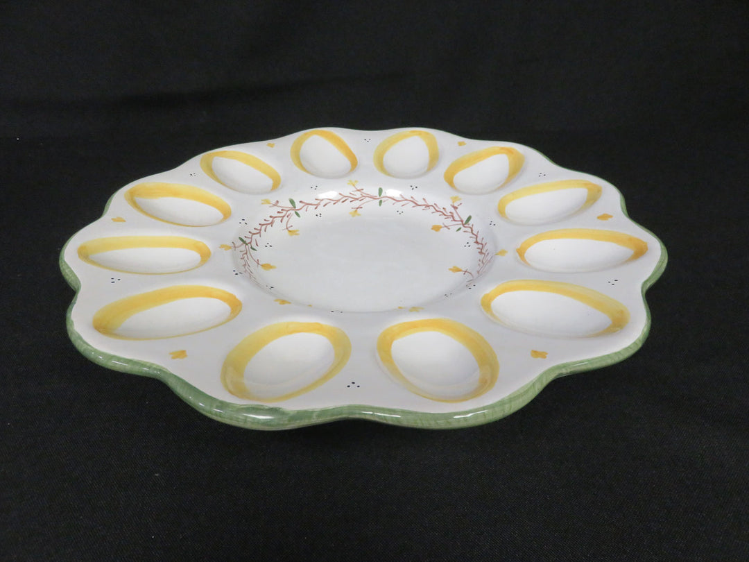 Pottery Egg Plate