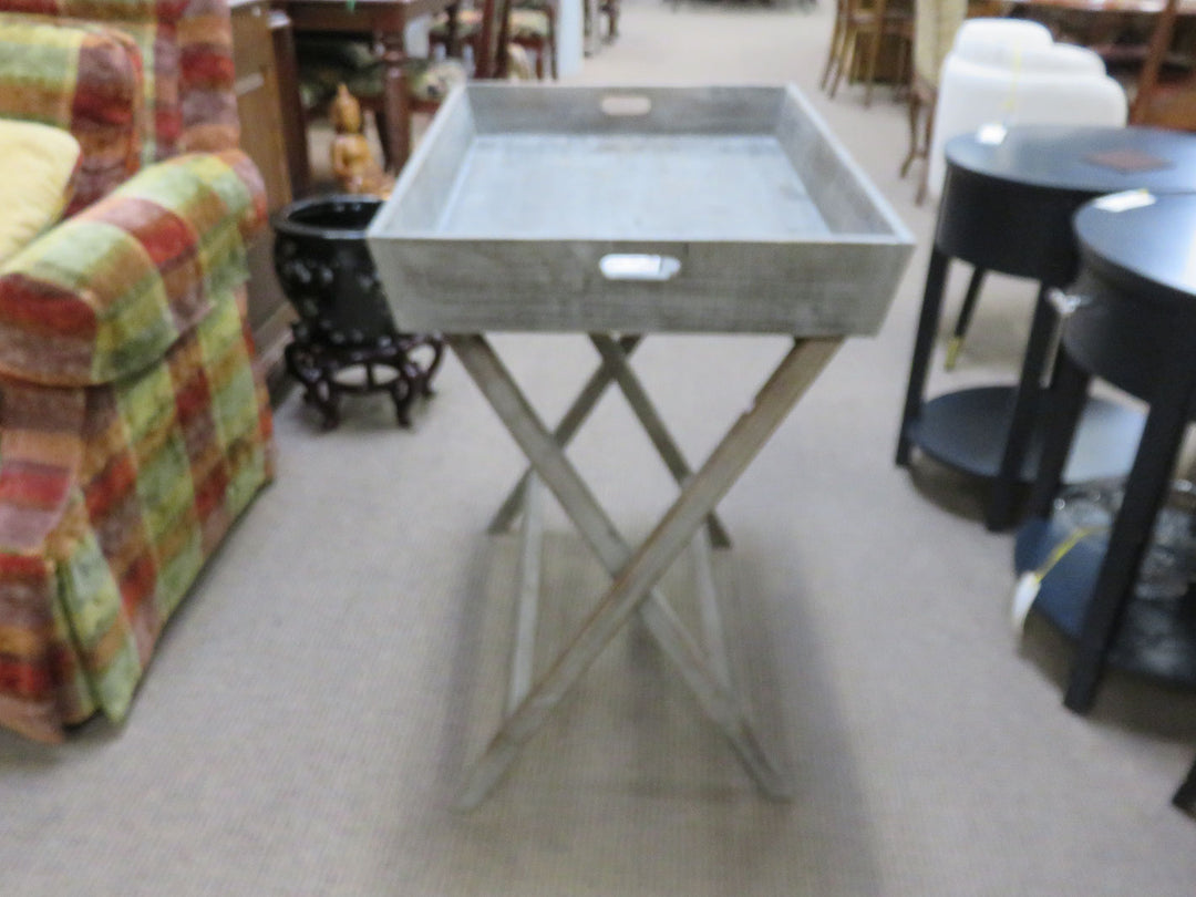 Weathered Wood Tray Table