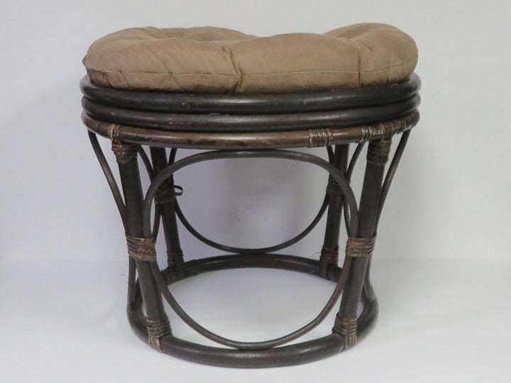 Rattan Ottoman with Cushion