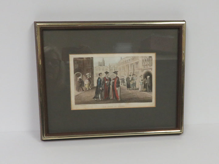 Antique Oxford Univeristy Scene Print