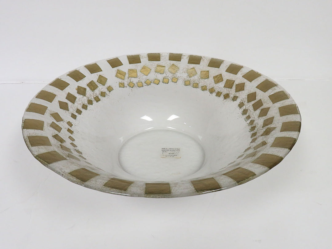 Flared Frosted Glass Bowl