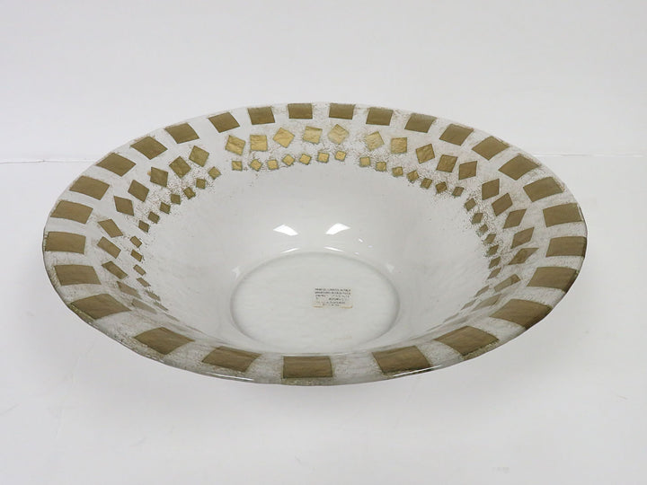 Flared Frosted Glass Bowl