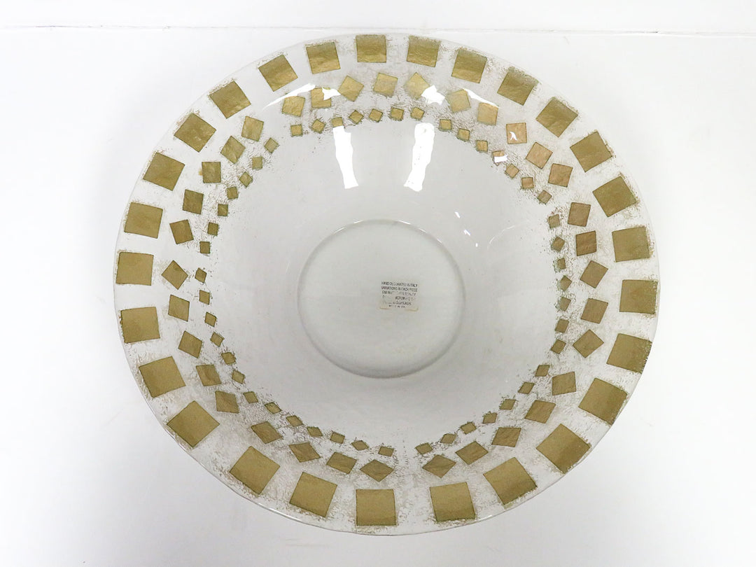 Flared Frosted Glass Bowl