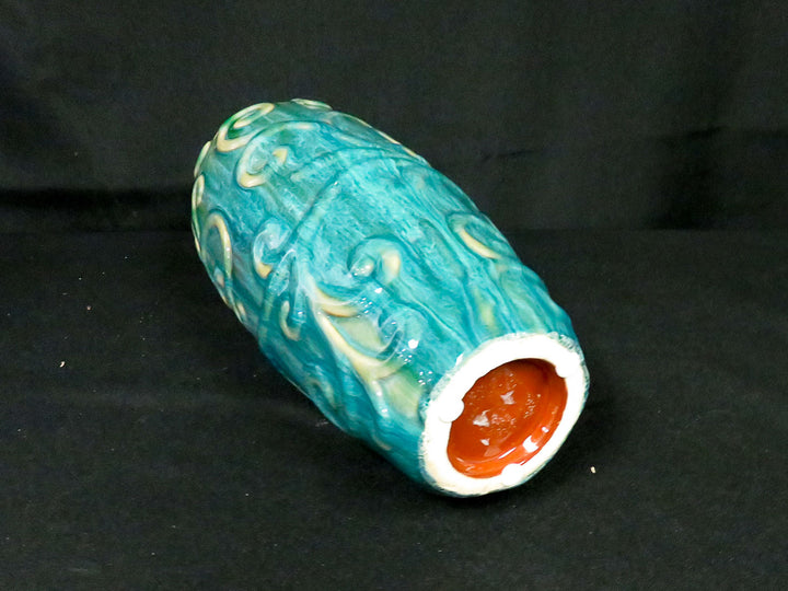 Blue and Green Crackled Vase