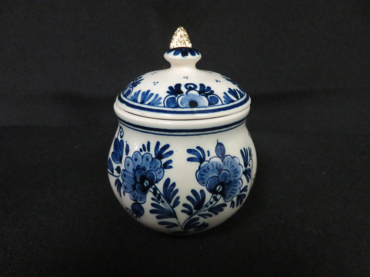 Delft Lidded Jam Jar