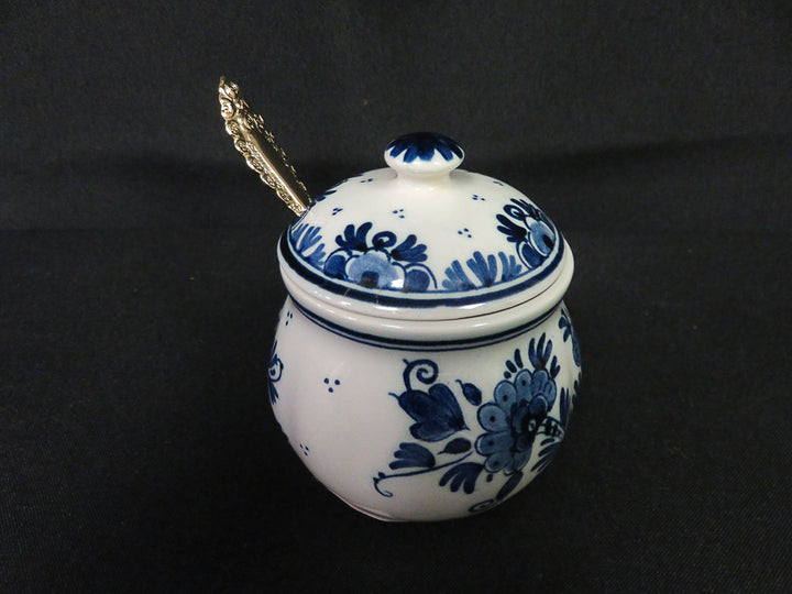 Delft Lidded Jam Jar