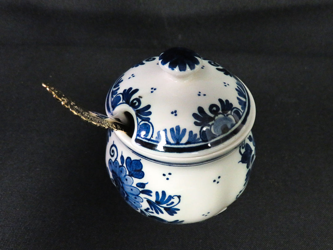 Delft Lidded Jam Jar