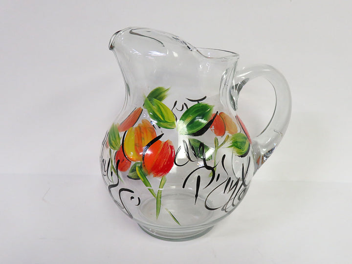 Glass Tulip Pitcher