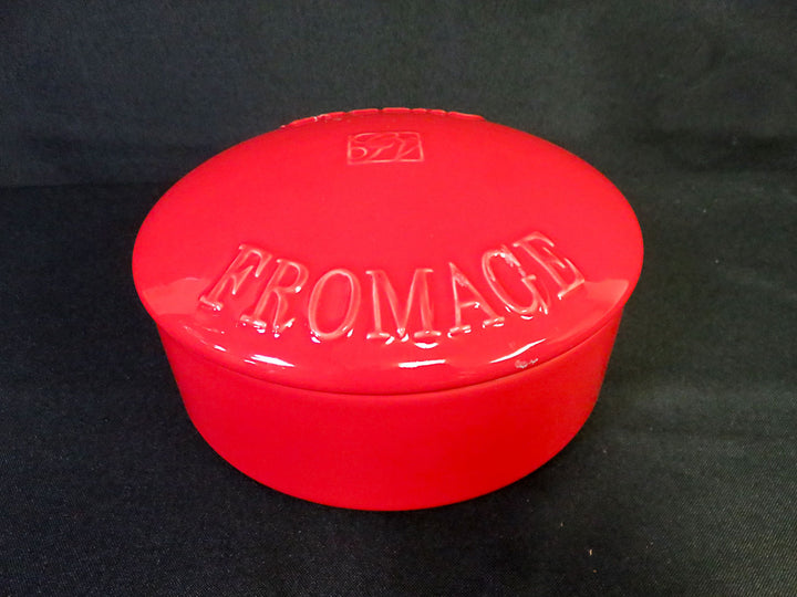 Round Red Covered "Fromage" Dish