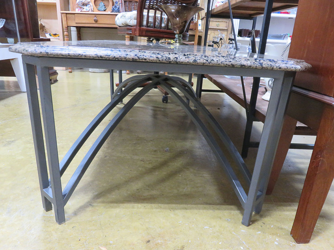 Metal and Granite Coffee Table