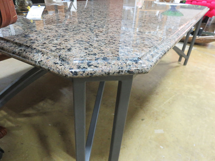 Metal and Granite Coffee Table