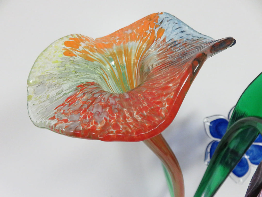 Art Glass Vase and Flowers