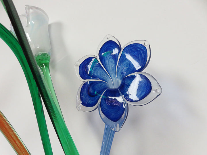 Art Glass Vase and Flowers