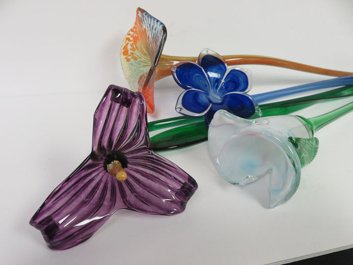 Art Glass Vase and Flowers