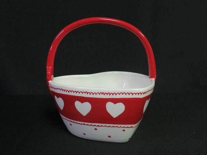 Heart Shaped Ceramic Basket