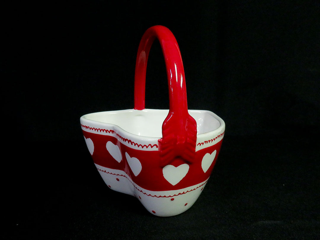 Heart Shaped Ceramic Basket