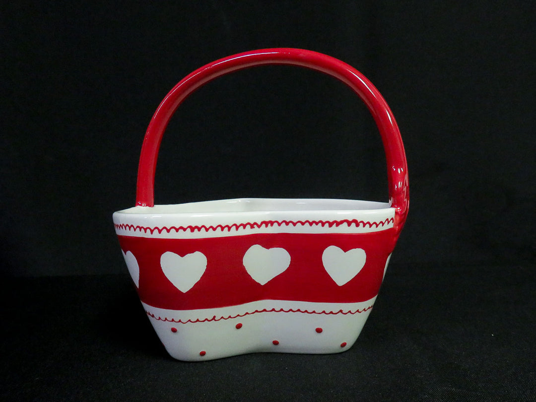 Heart Shaped Ceramic Basket