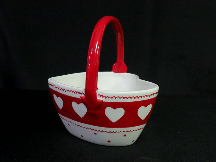 Heart Shaped Ceramic Basket