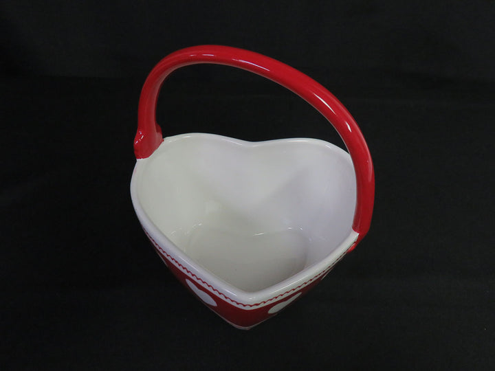 Heart Shaped Ceramic Basket